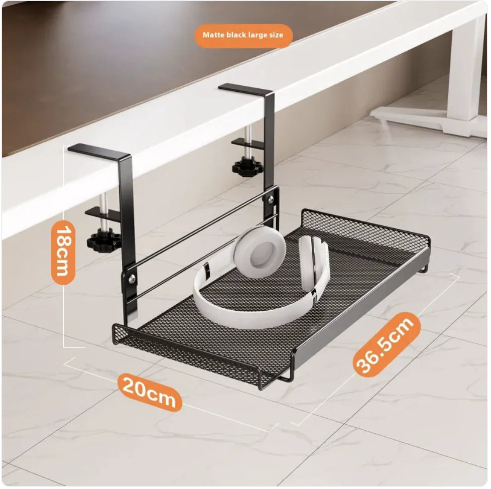 Punch-Free Under-Table Storage Rack