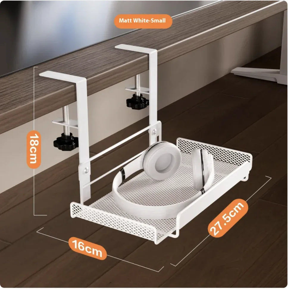Punch-Free Under-Table Storage Rack